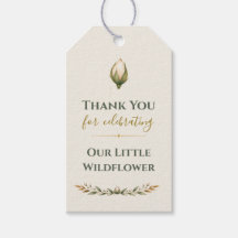 Remerciement de Baby Shower Sage Wildflower