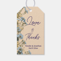 Remerciement de mariage floral moderne