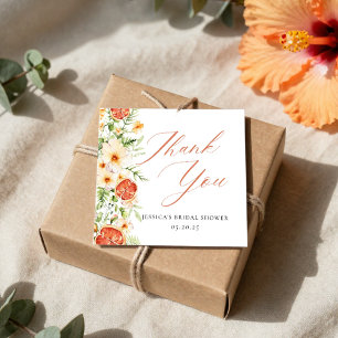 Étiquettes Cadeau Remerciement élégant pour une douche de mariage au