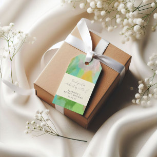 Étiquettes-cadeau Remerciement personnalisé pour Baby Shower aquarel