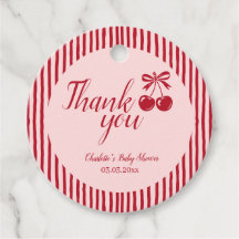 Remerciement pour Baby Shower Cherry on Top
