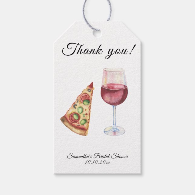 Étiquettes-cadeau Remerciement pour Baby Shower de mariage Watercolo (Devant)