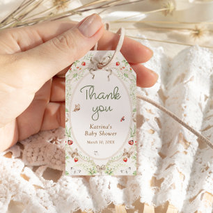 Étiquettes-cadeau Remerciement pour Baby Shower Rustique Fleur Sauva