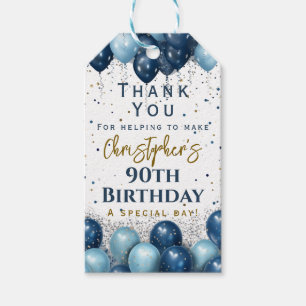 Étiquettes-cadeau Remerciement pour fête d'anniversaire 90 ans
