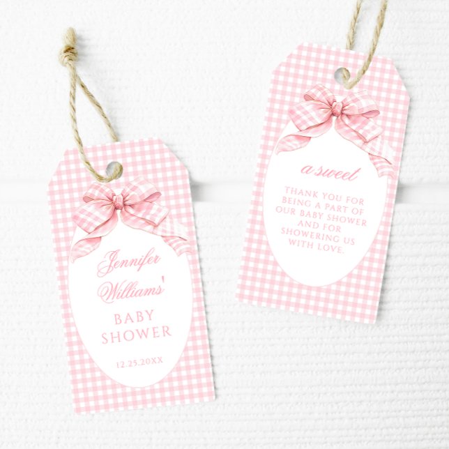 Étiquettes-cadeau Remerciement pour une Baby Shower pour une Adorabl (Créateur téléchargé)