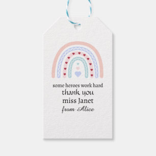 Étiquettes-cadeau Remerciements aux enseignants - Cadeau pour le mei