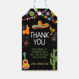 Étiquettes-cadeau Remerciements d'anniversaire Fiesta