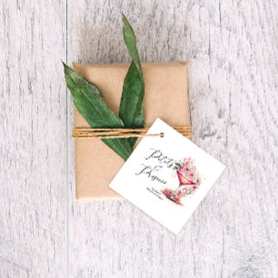 Étiquettes Cadeau Remerciements de fête de mariage Petals and Prosec