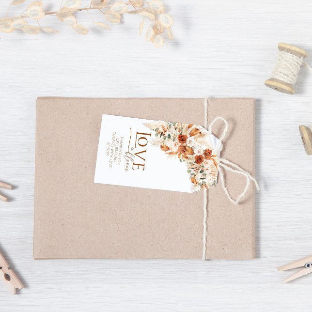Étiquettes-cadeau Remerciements de mariage en terre cuite minimalist (Créateur téléchargé)