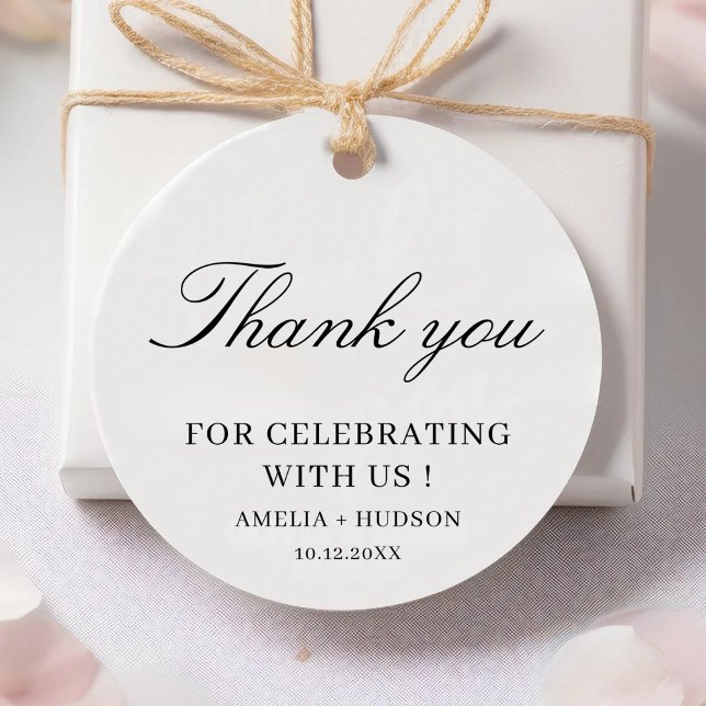 Étiquettes Cadeau Remerciements de mariage moderne Baby Shower de do (Créateur téléchargé)