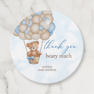 Étiquettes Cadeau Remerciements pour Baby Shower Beary Much Baby