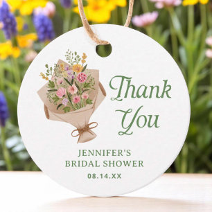 Étiquettes Cadeau Remerciements pour Baby Shower Marché Fermier