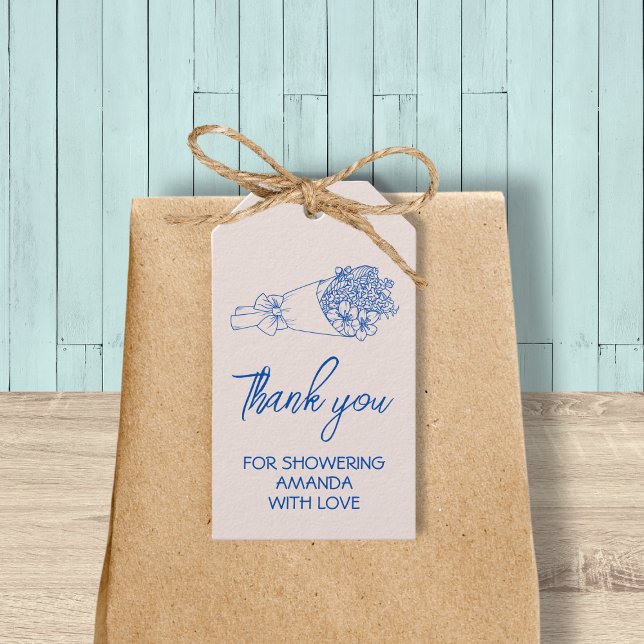 Étiquettes-cadeau Remerciements pour la Baby Shower Fresh Off The Ma (Fresh Off The Market Bridal Shower Thank You Gift Tags)