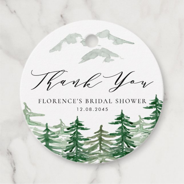 Étiquettes Cadeau Remerciements pour une Baby Shower Bois de Miel Aq (Devant)