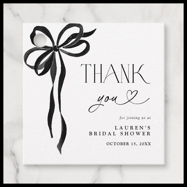 Étiquettes Cadeau Remerciements pour une Baby Shower Élégant avec un (Créateur téléchargé)