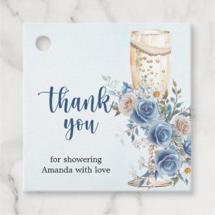 Étiquettes Cadeau Remerciements pour une Baby Shower "Something Blue