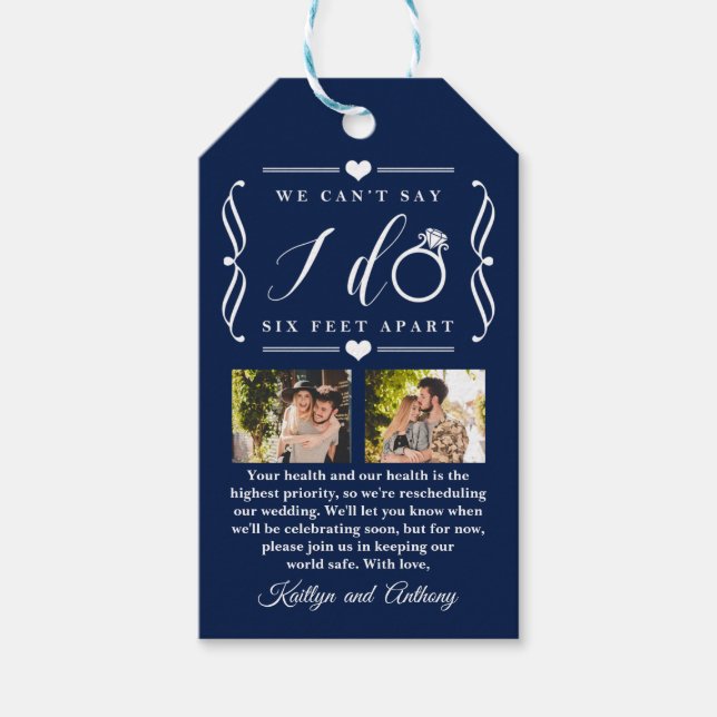 Étiquettes-cadeau Remise du Mariage de Six Pieds Horaire Changement  (Devant)
