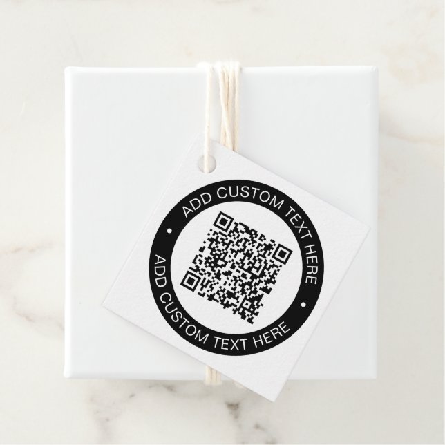 Étiquettes Cadeau Remplacez par votre propre code QR téléchargé ou v (En situation)