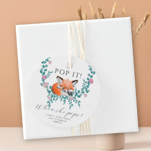 Étiquettes Cadeau Renard en fleurs - Faites-la éclater ! Quand elle
