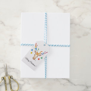 Étiquettes-cadeau Rennes Colorés