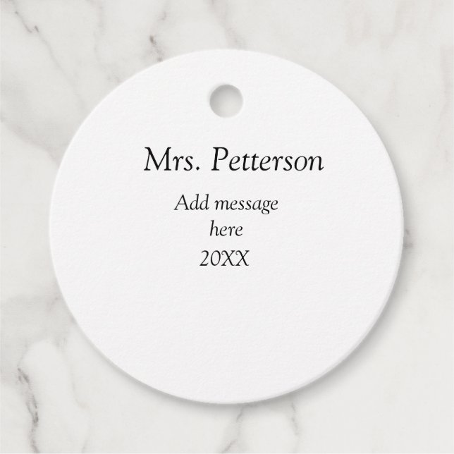 Étiquettes Cadeau Retour à l'école professeur appréciation ajouter c (Devant)