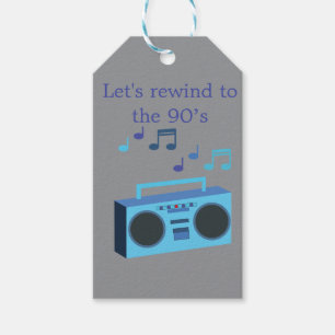 Étiquettes-cadeau Retour aux années 90