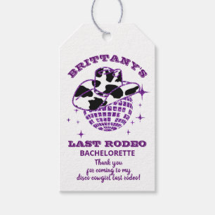 Étiquettes-cadeau Retro Disco Cowgirl Bachelorte Party