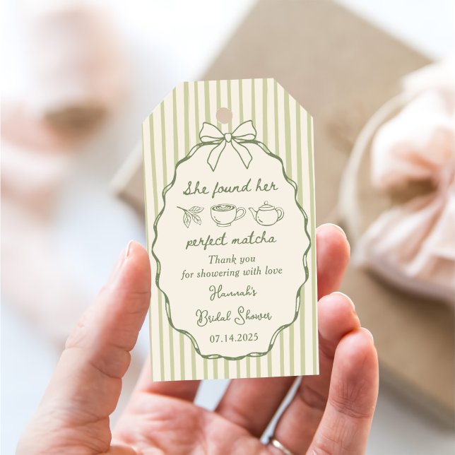 Étiquettes-cadeau Rétro Elle A Trouvé Sa Fête des mariées Parfaite D (Créateur téléchargé)