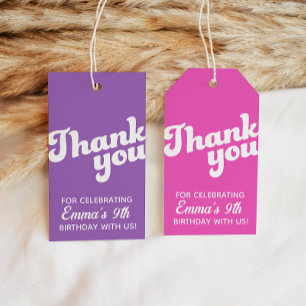Étiquettes-cadeau Retro Super Anniversaire Merci Favoriser les étiqu