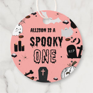 Étiquettes Cadeau Retro Super Halloween éffrayant un premier anniver