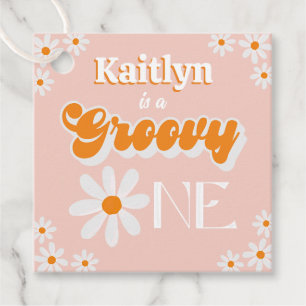 Étiquettes Cadeau Retro Super One Girls 1er anniversaire
