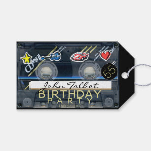 Étiquettes-cadeau Retro T3 Audiotape 55e anniversaire Merci cadeau T