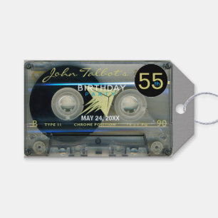 Étiquettes-cadeau Retro T5 Audiotape 55e anniversaire Merci cadeau T