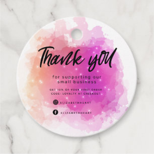 Étiquettes Cadeau rêve pastel sky splash business merci