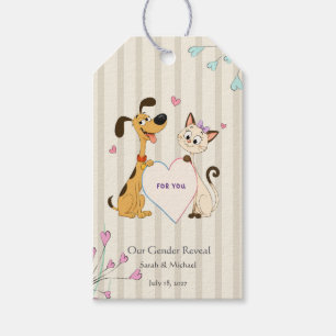 Étiquettes-cadeau  Révélation du sexe du chien et du chat  