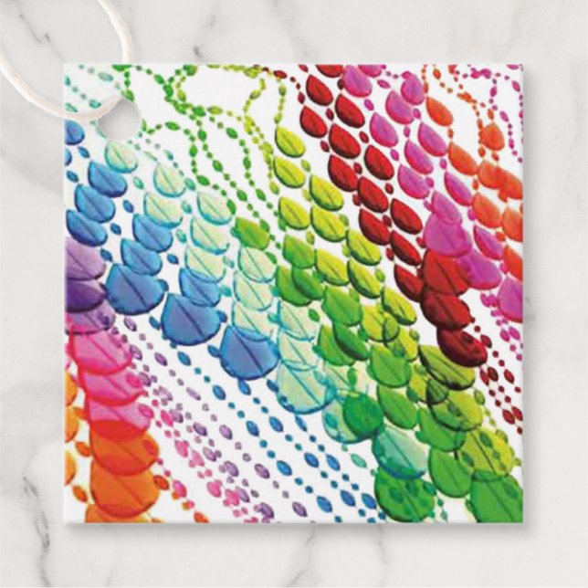 Étiquettes Cadeau Rideau de perle (Devant)