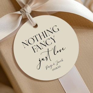 Étiquettes Cadeau Rien de Fantastique Juste de l'Amour Minimaliste M