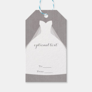 Étiquettes-cadeau Robe de mariée Moderne Glamour Enterrement de vie