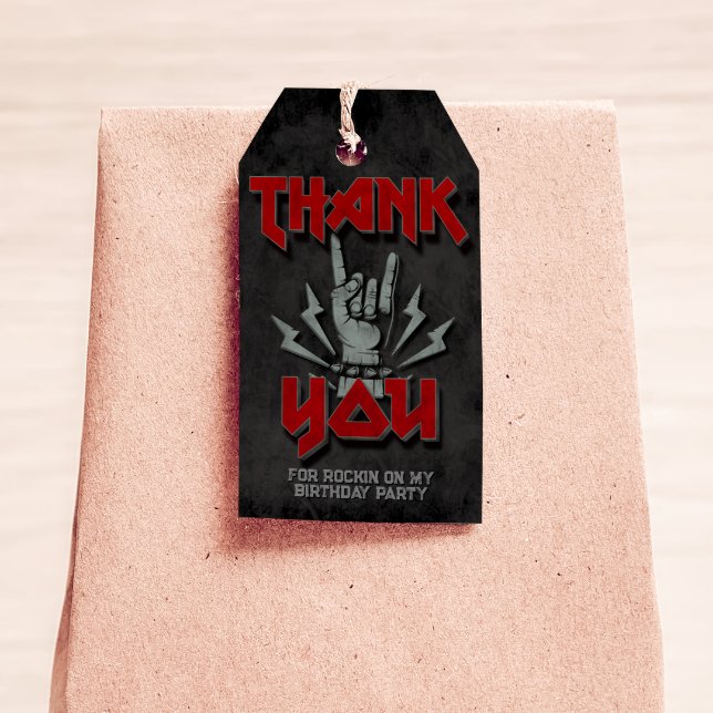 Étiquettes-cadeau Rock and Roll - Thème rock (Créateur téléchargé)