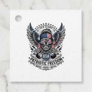 Étiquettes Cadeau Rocker du bandana patriotique Méta musique Old Glo