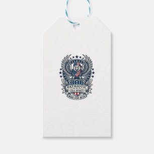 Étiquettes-cadeau Rocker du bandana patriotique Méta musique Old Glo