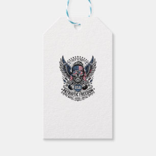 Étiquettes-cadeau Rocker du bandana patriotique Méta musique Old Glo