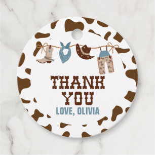 Étiquettes Cadeau Rodeo Western Cowboy Baby shower