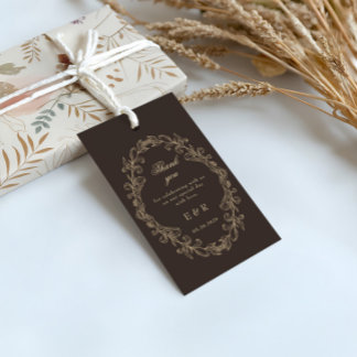 Étiquettes-cadeau Romantic Baroque Ornate Frame Wedding