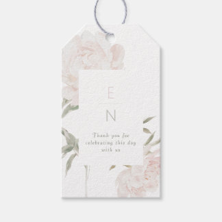 Étiquettes-cadeau Romantique Soft Blush Pivoine Mariage Remerciement