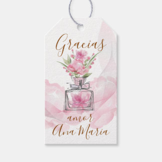 Étiquettes-cadeau Rosa Parfum "infundida de amor" personalizada