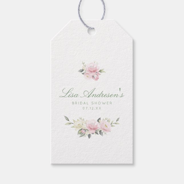 Étiquettes-cadeau Rose antique (Devant)