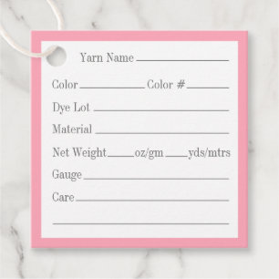 Étiquettes Cadeau ROSE CELTIC KNOT 2" Carré Yarn Tags