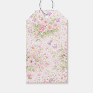 Étiquettes-cadeau Rose Florale Rose & Daisy — Botanique Pastel