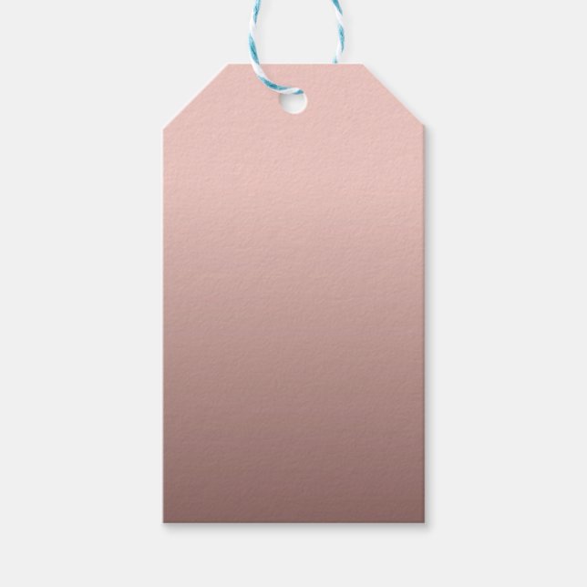 Étiquettes-cadeau Rose Gold Blank Modèle Moderne Élégant (Devant)